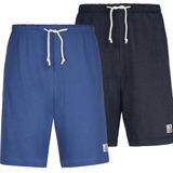 Jan Vanderstorm - CHARLE - Pyjamashorts - Blauw - Set van 2