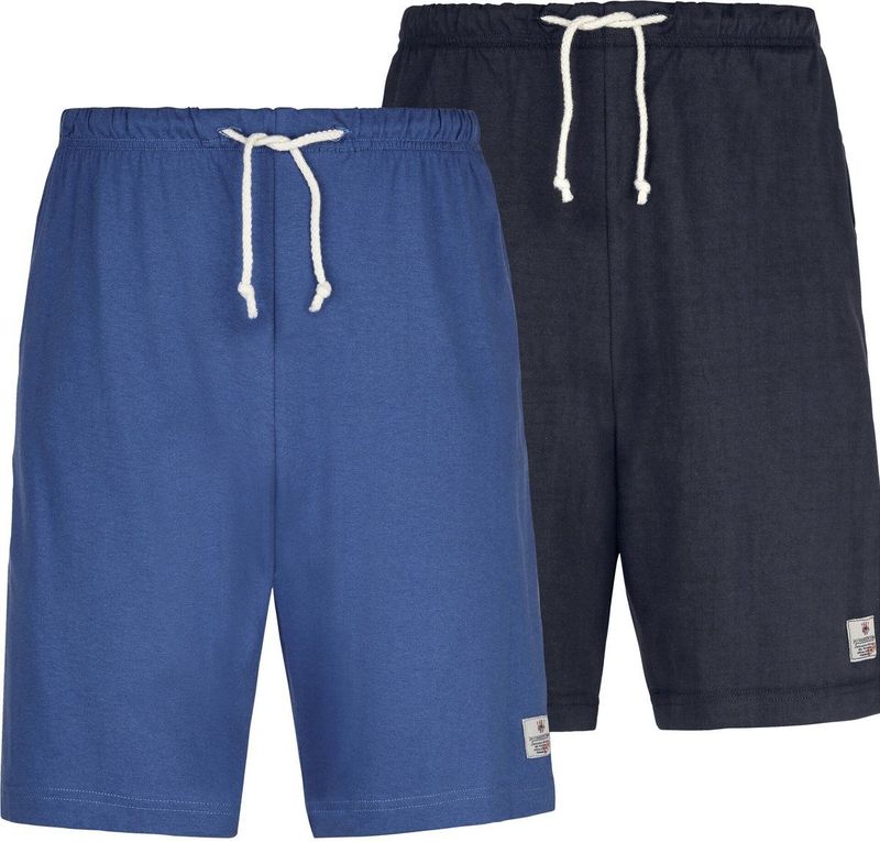 Jan Vanderstorm - CHARLE - Pyjamashorts - Blauw - Set van 2