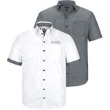 Jan Vanderstorm - Overhemd 'Evin' - Grijs/Wit - Katoen - 2 Pack