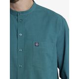 Jan Vanderstorm - KALLU - Overhemd - Petrol - Katoen