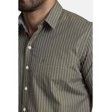 Jan Vanderstorm - Perttu - Overhemd - Olive - Gestreept