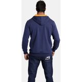 Jan Vanderstorm Sweatvest RODERICH Plus Size met Contrastbies Donkerblauw