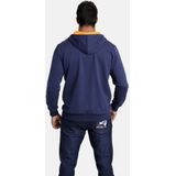 Jan Vanderstorm Sweatvest RODERICH Plus Size met Contrastbies Donkerblauw