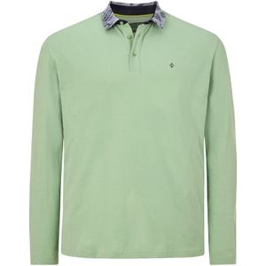 Charles Colby Langarm-Poloshirt EARL DAREN mit Details in Paisley-Muster