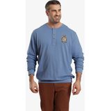 Earl Quillans - Sweatshirt - Blauw - Ronde Hals - Extra Wijde Pasvorm