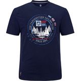 Jan Vanderstorm Oversized T-shirt TERNO Plus Size met Printopdruk Donkerblauw