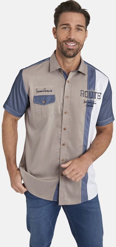 Jan Vanderstorm - BODVAR - Overhemd - Lichtbruin - Korte Mouwen