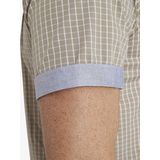 Jan Vanderstorm - AJULE - Overhemd - Beige - Korte Mouwen - Kreukarm Katoen