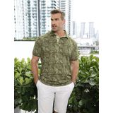 Charles Colby Polo shirt Korte mouw kaki