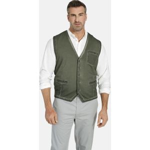 Charles Colby +FIT Collectie gilet DUKE STOUD Plus Size kaki