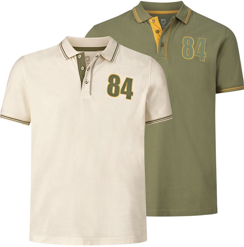 Jan Vanderstorm - BERAU - Poloshirts - Wolwit - Set van 2