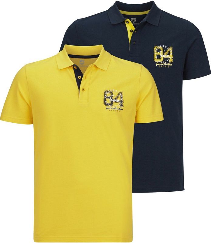 Jan Vanderstorm herren Poloshirts, Set Van 2 - 52/54 - geel