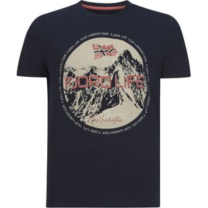 Jan Vanderstorm - BENYAMIN - T-shirt - Donkerblauw - Fjord Life Print