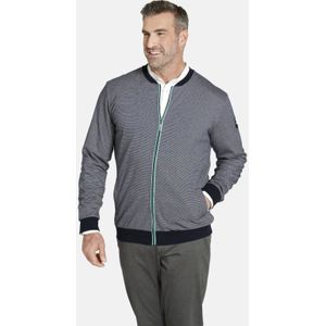 Charles Colby Gestreept Sweatvest DUKE MELVYN Plus Size Lichtblauw