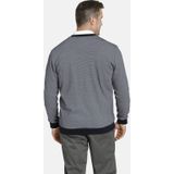 Charles Colby Gestreept Sweatvest DUKE MELVYN Plus Size Lichtblauw