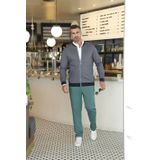 Charles Colby Gestreept Sweatvest DUKE MELVYN Plus Size Lichtblauw