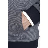 Charles Colby Gestreept Sweatvest DUKE MELVYN Plus Size Lichtblauw