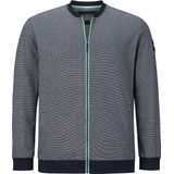 Charles Colby Gestreept Sweatvest DUKE MELVYN Plus Size Lichtblauw