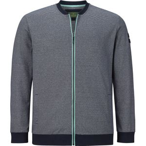 Charles Colby Gestreept Sweatvest DUKE MELVYN Plus Size Lichtblauw