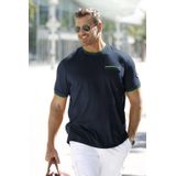 Charles Colby +FIT Collectie regular fit T-shirt EARL PATON Plus Size donkerblauw