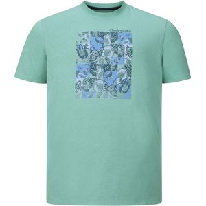 Charles Colby regular fit T-shirt EARL CHALMERS Plus Size met printopdruk groen