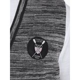 Gebreide bodywarmer DUKE BOYLES donkergrijs melange