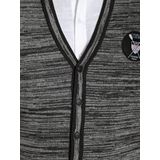 Gebreide bodywarmer DUKE BOYLES donkergrijs melange