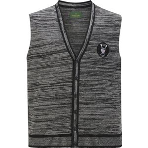 Gebreide bodywarmer DUKE BOYLES donkergrijs melange