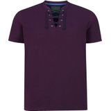 Charles Colby Regular Fit Polo EARL PHILLINS Plus Size Paars