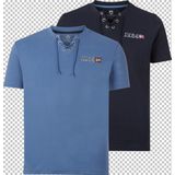 Jan Vanderstorm - MAYKO - T-shirt - Donkerblauw - Set van 2