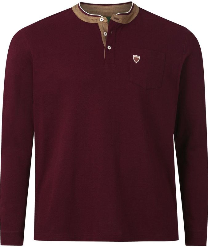 Shirt - Donkerrood - EARL STUART - Lange Mouwen