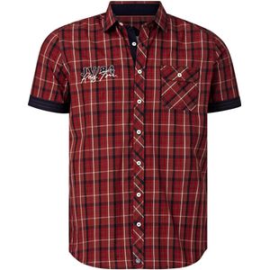Jan Vanderstorm herren Overhemd Met Korte Mouwen - 43/44 - rood