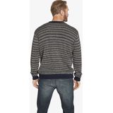 Jan Vanderstorm - Trui - Donkerblauw - Ronde Hals - Lange Mouw - 100% Katoen