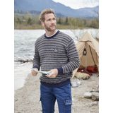 Jan Vanderstorm - Trui - Donkerblauw - Ronde Hals - Lange Mouw - 100% Katoen