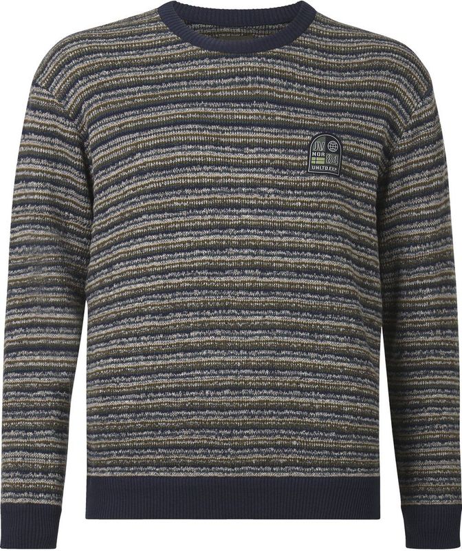 Jan Vanderstorm - Trui - Donkerblauw - Ronde Hals - Lange Mouw - 100% Katoen