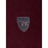 Charles Colby - Sweatshirt - Donkerrood - Sweatstof - Halve Rits, Opstaande Kraag, Wijde Pasvorm