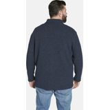 Charles Colby Oversized Colbert EARL JAMES Plus Size met Wol Donkerblauw