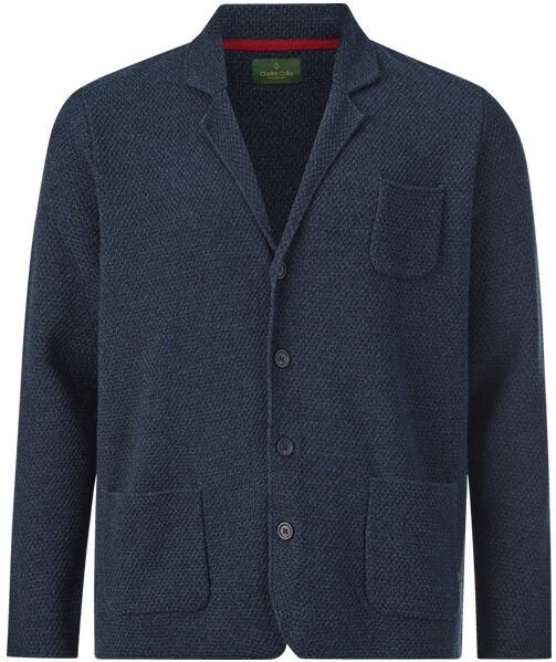 Charles Colby Oversized Colbert EARL JAMES Plus Size met Wol Donkerblauw