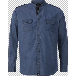 Jan Vanderstorm - BERDE - Overhemd - Blauw - Gewassen Denim - Casual
