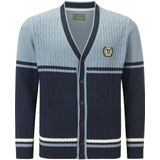 DUKE BRAYMEN - Vest - Blauw - Gestreept