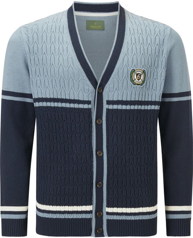 DUKE BRAYMEN - Vest - Blauw - Gestreept