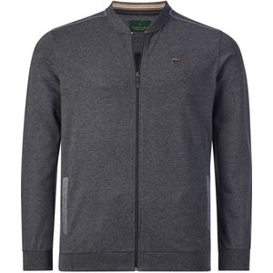 Charles Colby Vest DUKE GABRIEL Plus Size met Logo Grijs Melange