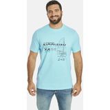 Jan Vanderstorm - EILI - T-shirt - Turquoise - Herenmode in Grote Maten