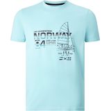 Jan Vanderstorm - EILI - T-shirt - Turquoise - Herenmode in Grote Maten