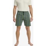 Korte pyjamabroek HALLMUND groen gestreept