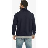 Jan Vanderstorm +FIT Collectie Sweater JARMUND Plus Size met Printopdruk Donkerblauw