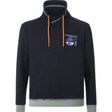 Jan Vanderstorm +FIT Collectie Sweater JARMUND Plus Size met Printopdruk Donkerblauw