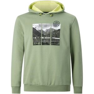 Jan Vanderstorm +FIT Collectie Hoodie JIRI Plus Size met Printopdruk Lichtgroen