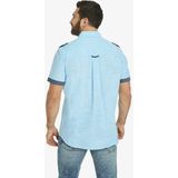 Jan Vanderstorm Overhemd Korte mouw lichtblauw