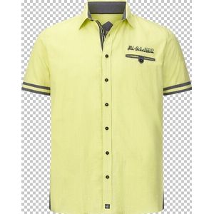 Jan Vanderstorm herren Overhemd Met Korte Mouwen - 41/42 - geel